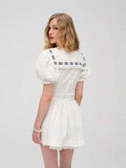 Ruby Ribbon Mini Dress