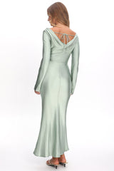 Loveland Cowl Back Midi Dress Sage